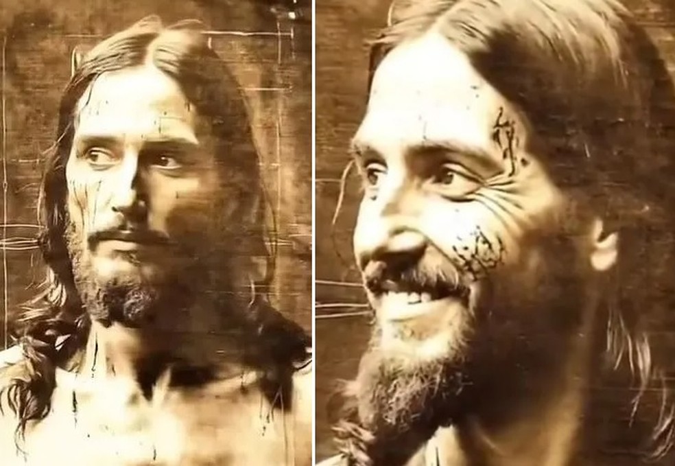 Reconstrução 'realista' com ajuda de IA do rosto de Jesus — Foto: Reprodução