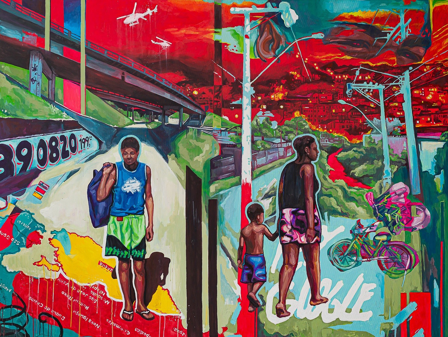 Artista de Duque de Caxias ocupa a Caixa Cultural com obras que retratam o Rio que aparece no caminho