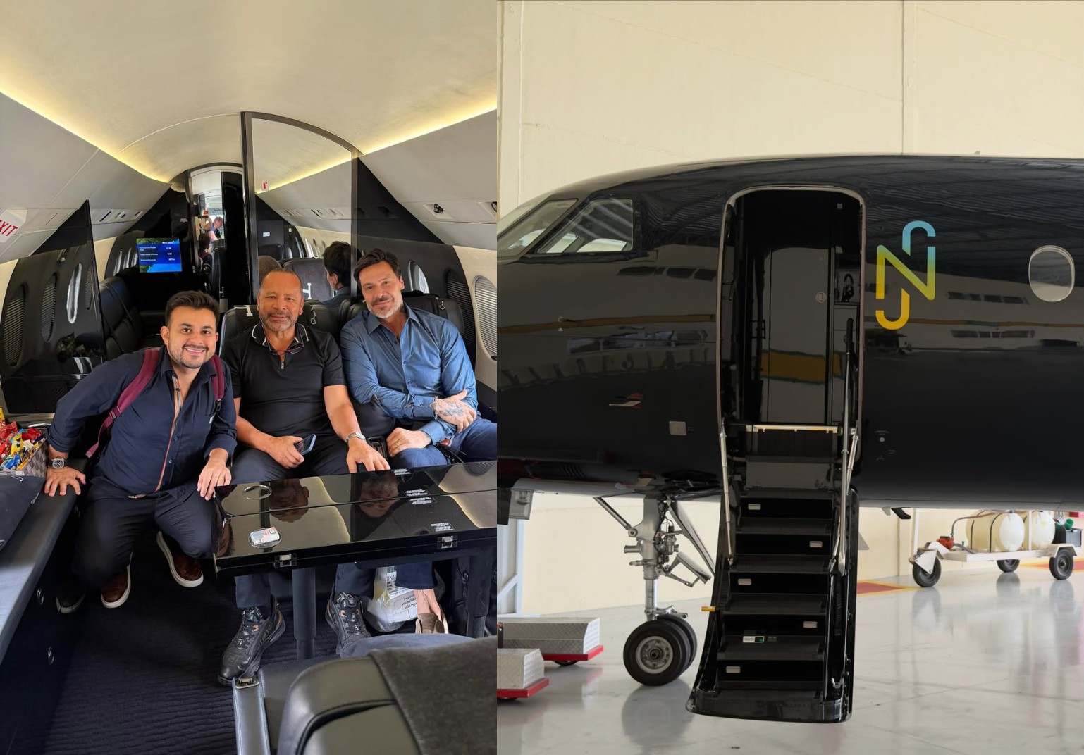 Vai uma carona? Neymar Pai exibe passeio em helicóptero de R$ 15 milhões com iniciais do jogador