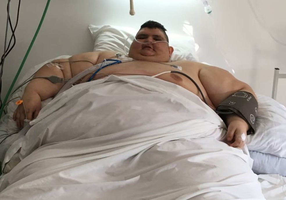 Juan Pedro Franco foi o homem mais pesado do mundo — Foto: AFP