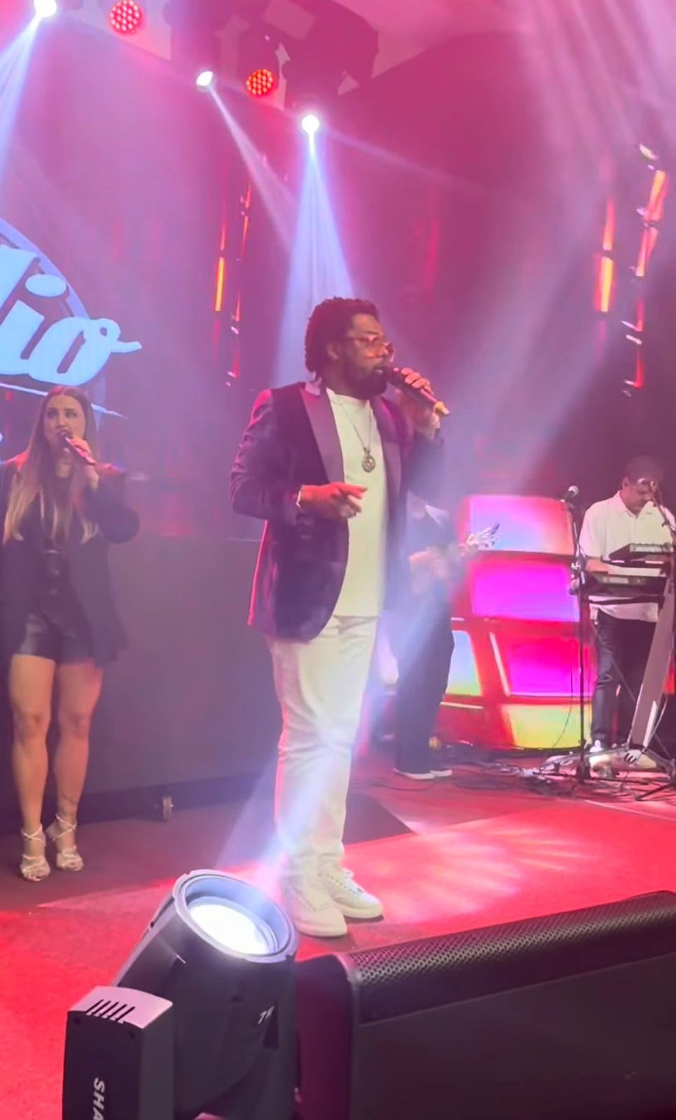 Xande de Pilares nas Bodas de Ouro de Zico — Foto: Reprodução/Instagram