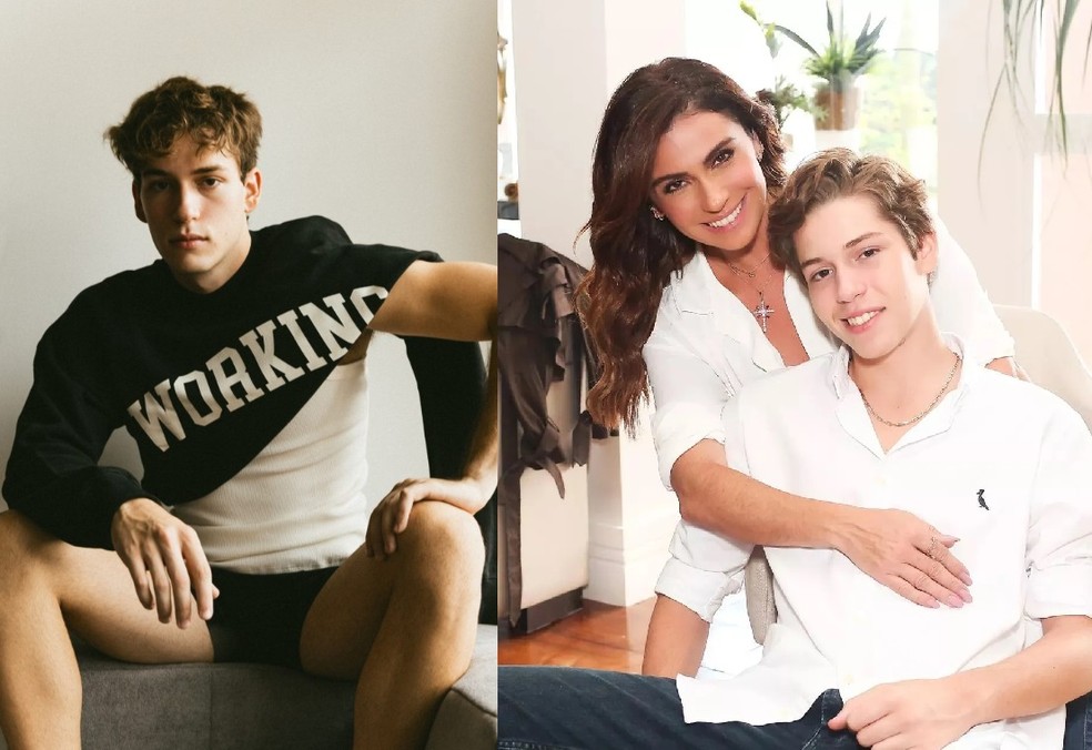 Pietro Antonelli é filho de Murilo Benício e Giovanna Antonelli — Foto: Way Model/Reprodução e Mari Maltoni/Divulgação