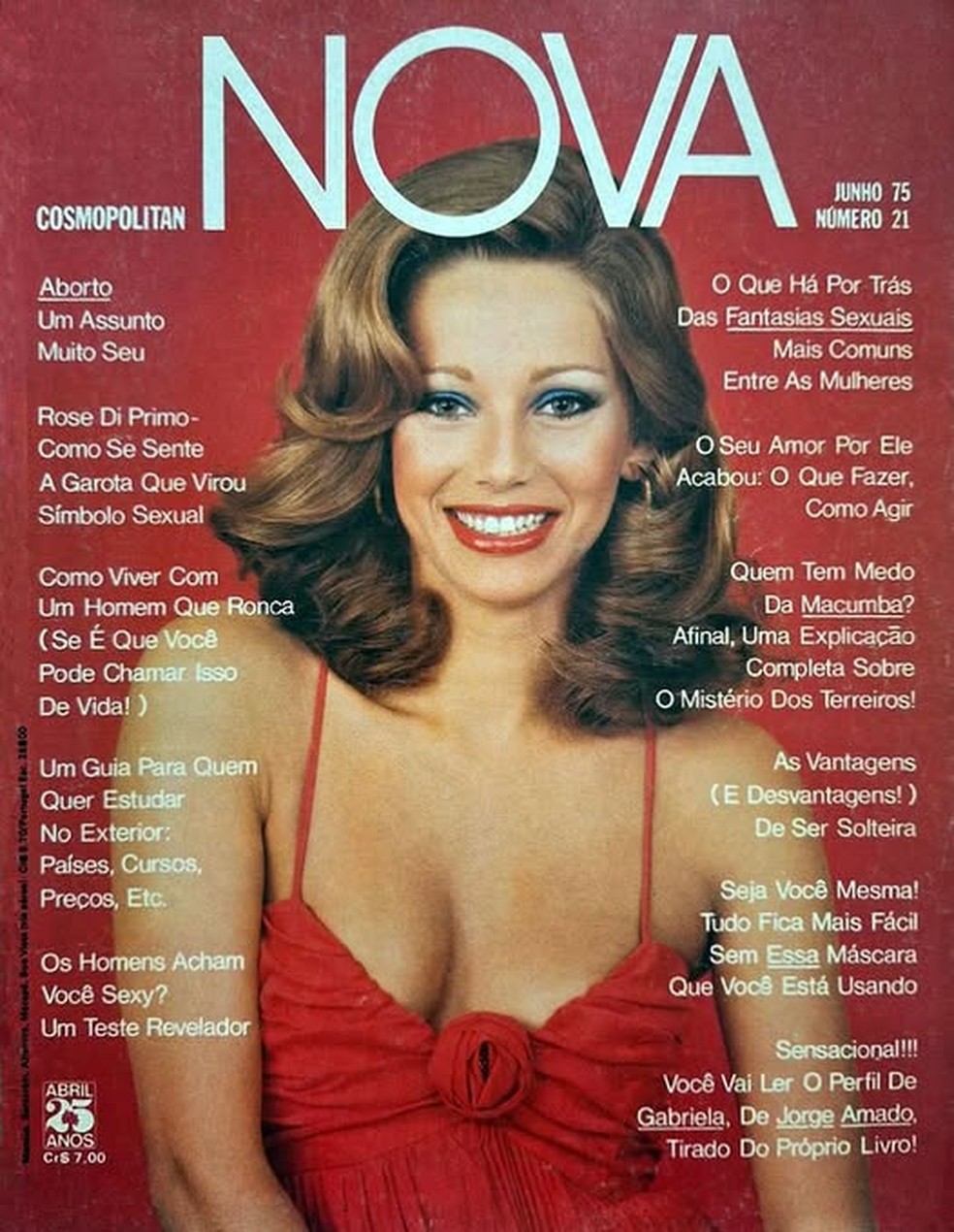 Livia Mund na capa da "Nova" em 1975 &mdash; Foto: reprodu&ccedil;&atilde;o