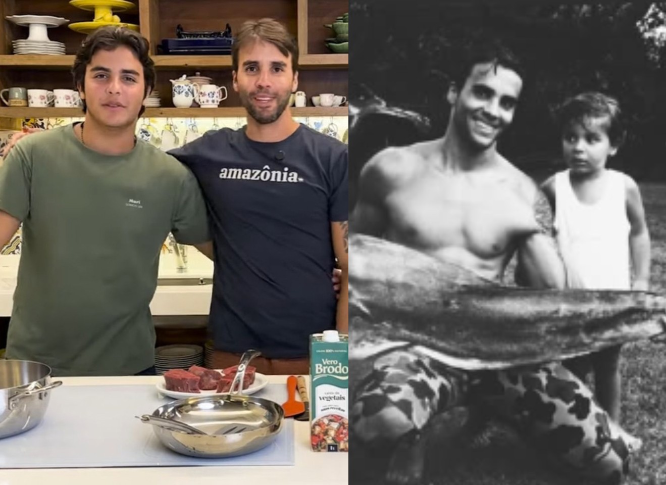 Filho de Ivete Sangalo resgata foto de pescaria na infância para parabenizar o pai, Daniel Cady: ' Te amo'