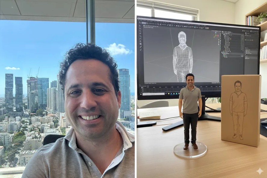 O gerente de produtos do Gemini, David Sharon, virou uma estatueta após tirar uma foto simples