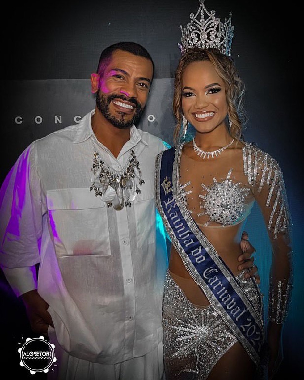 Samuel de Assis e Gabriella Mendes, Rainha do Carnaval 2024 — Foto: Alô Setor 1