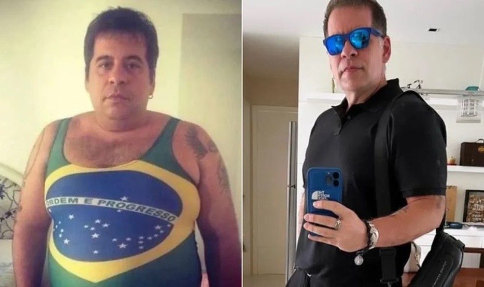 Leandro Hassum antes e depois da bari&aacute;trica &mdash; Foto: Reprodu&ccedil;&atilde;o/Instagram