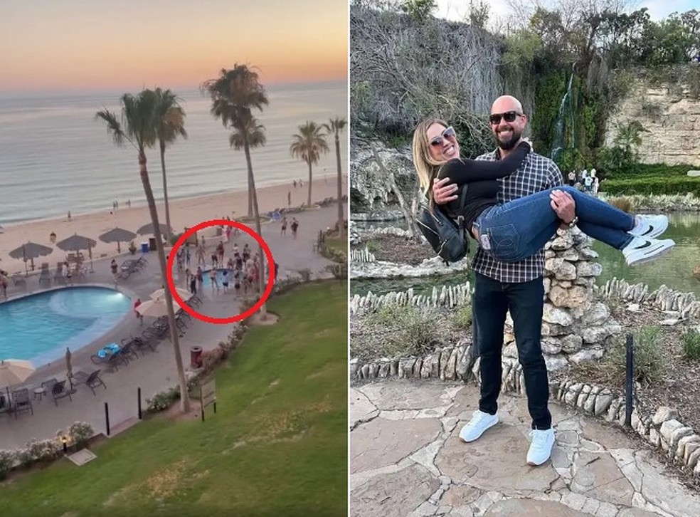 Turista morre eletrocutado e esposa fica gravemente ferida durante acidente em banheira de hidromassagem ao ar livre em resort — Foto: Reprodução