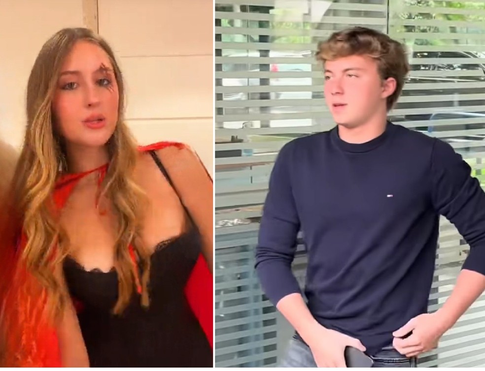 Luiza Burlamaqui e Benício Huck — Foto: rep/ tiktok e instagram