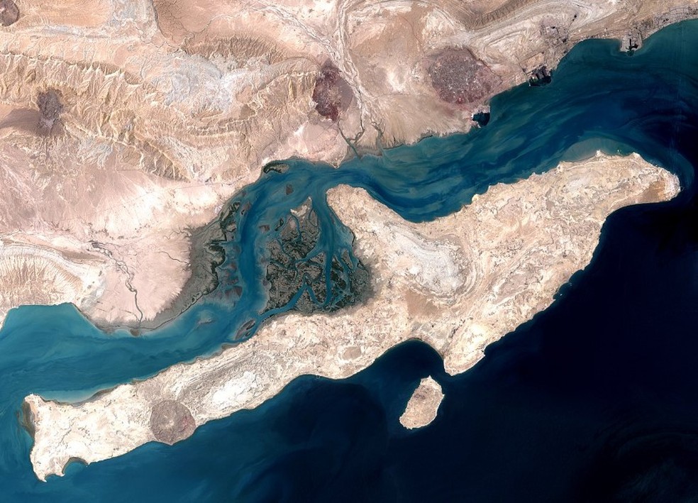 Ilha de Qeshm, no Irã: sensação térmica de 70 graus Celsius — Foto: Reprodução/Wikipedia