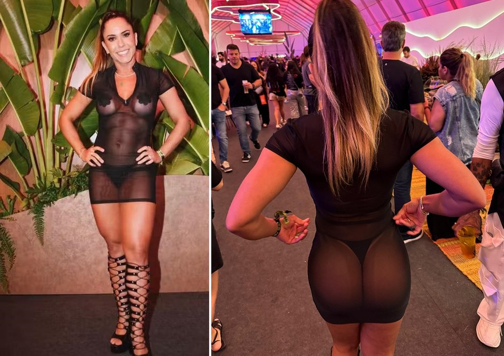 O look ousado de Mulher Melão — Foto: EXTRA e Gshow