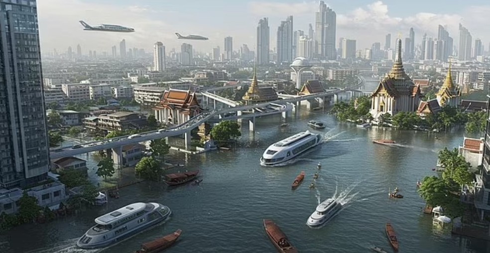 Ho Chi Minh City (Vietn&atilde;) 'debaixo d'&aacute;gua em 2100' &mdash; Foto: ImageFX