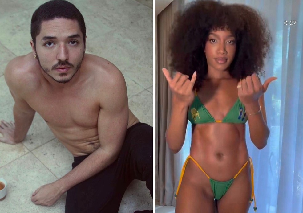 João Vitor Silva comenta vídeo de Iza de biquíni — Foto: Reprodução/Instagram