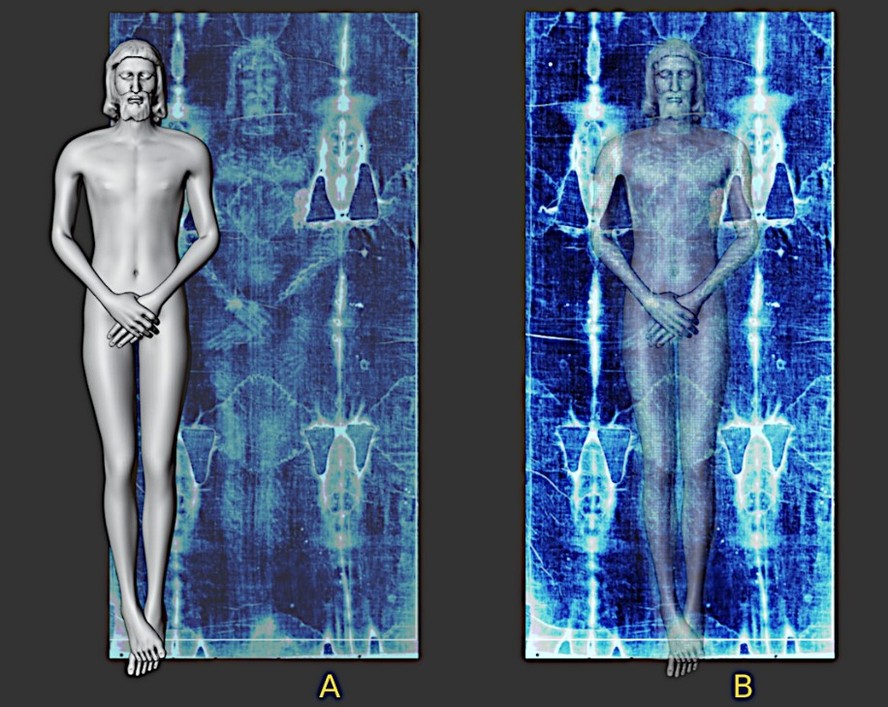 contioutra.com - Brasileiro publica estudo 3D inédito e solta bomba sobre o Santo Sudário de Jesus — veja as simulações
