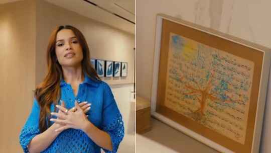 Na nova mansão, Juliette dá destaque até para presente de ex-chefe, que agradece: 'Um quê de orgulho'