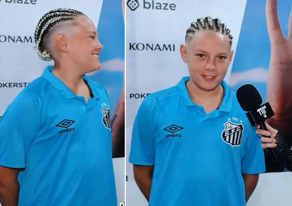 Davi Lucca, filho de Neymar, com as tranças — Foto: Instagram