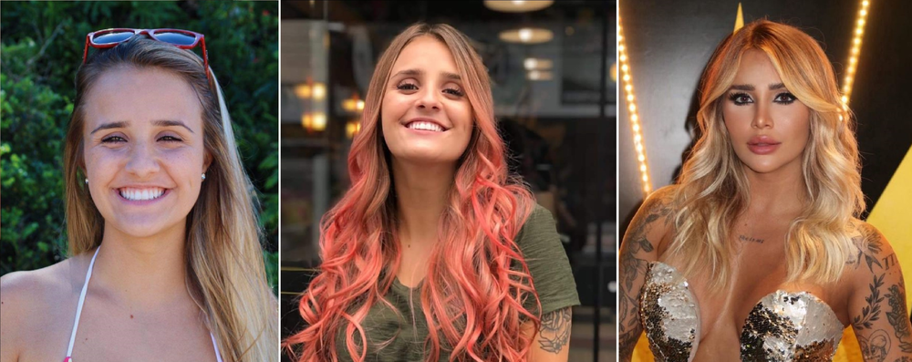Silicone, preenchimento labial, rinoplastia: o antes e depois de Bruna ...