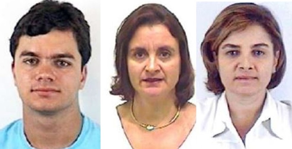 Eduardo, Maria Bernadete e Maria Carmen: família Pedrosa — Foto: reprodução