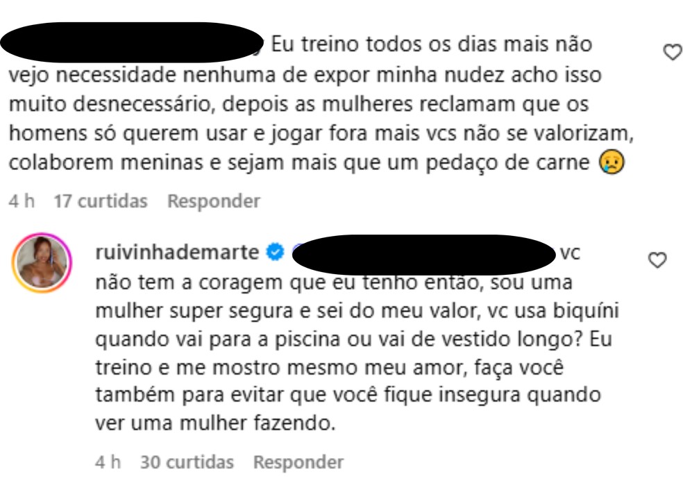 Ruivinha de Marte rebate cr&iacute;ticas por fotos de biqu&iacute;ni &mdash; Foto: Reprodu&ccedil;&atilde;o/Instagram