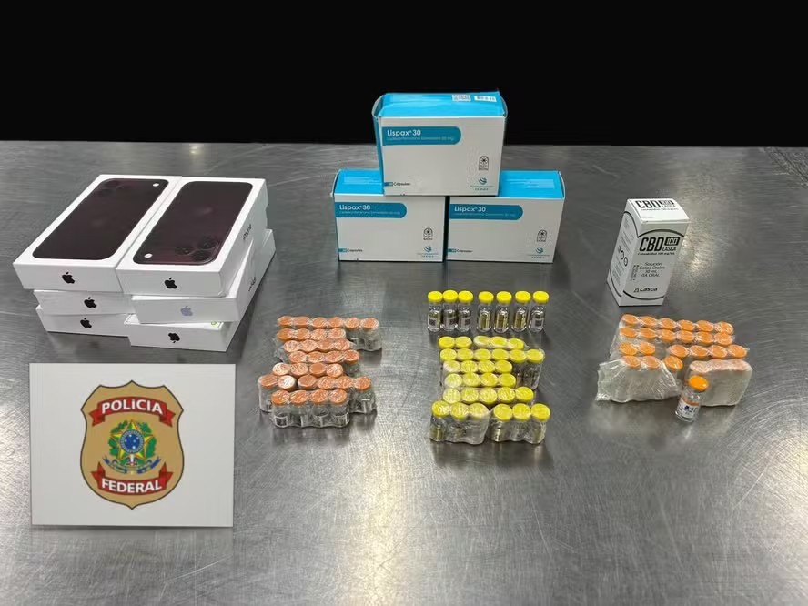 Homem é preso com medicamentos emagrecedores, canabidiol e celulares no Galeão