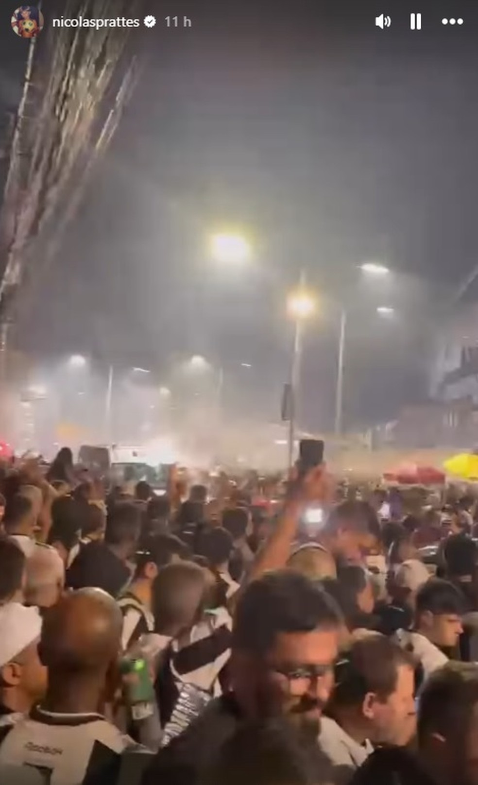 Nicolas Prattes no jogo do Botafogo — Foto: Reprodução/Instagram
