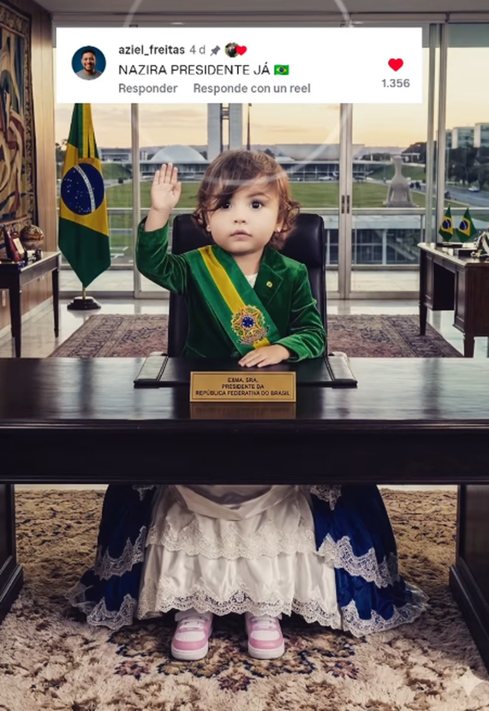 Nazira: presidente do Brasil &mdash; Foto: Reprodu&ccedil;&atilde;o