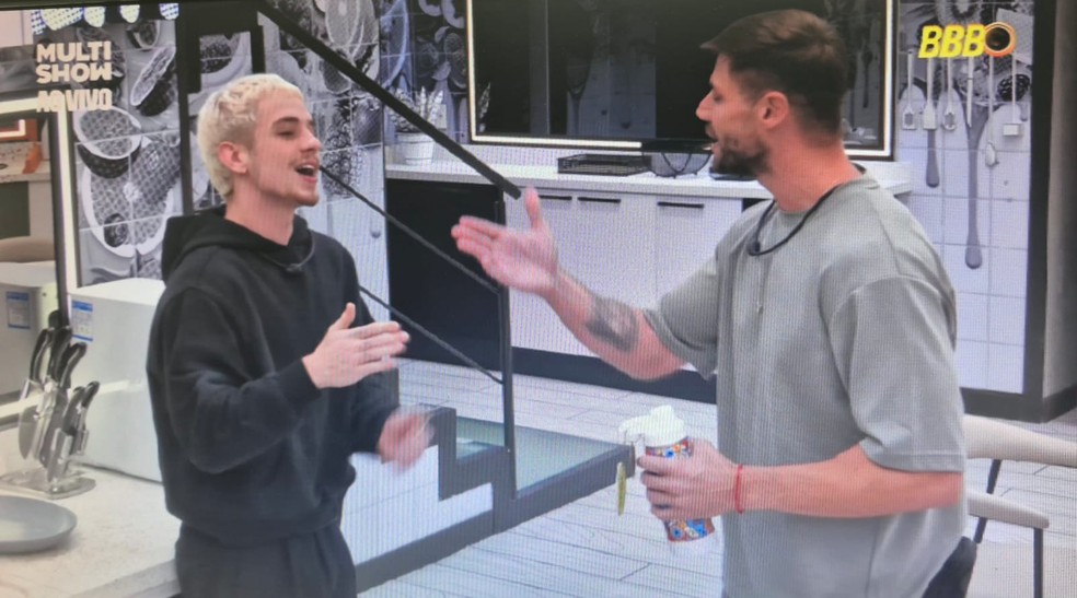 Juliano e Jonas discutem após sincerão do "BBB 26" — Foto: Reprodução/Multishow