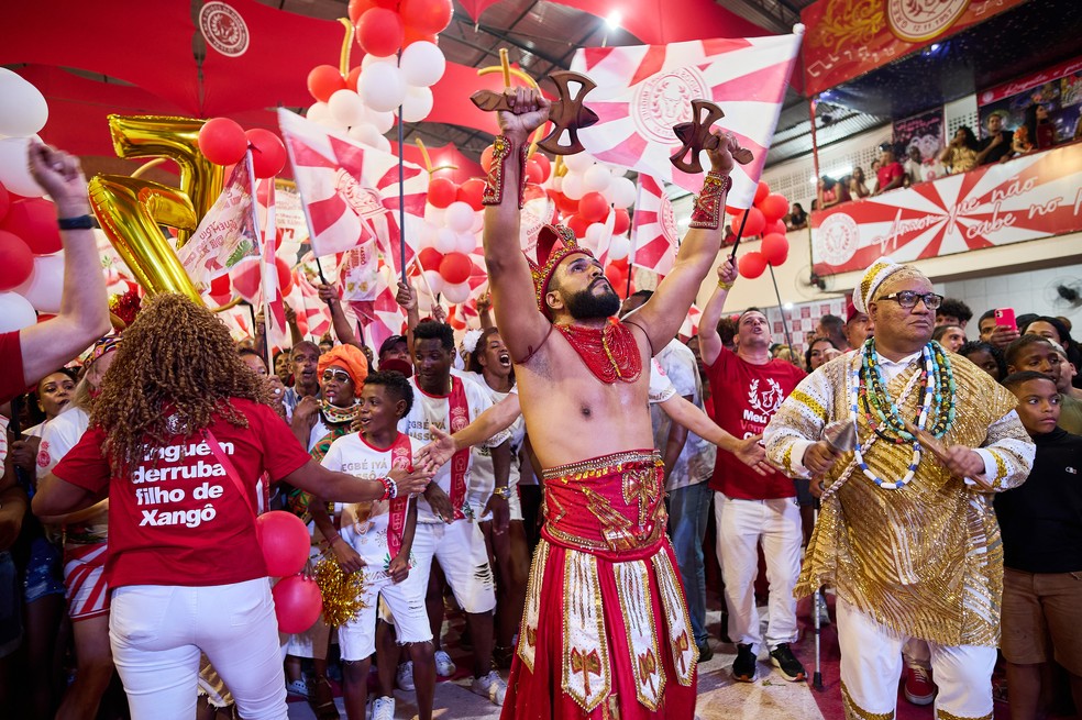 Finais de samba enredo para o carnaval 2025. Unidos de Padre Miguel (UPM) com as bênçãos de Xangô — Foto: Créditos: Divulgação / Fausto Ferreira / S1 Comunicação