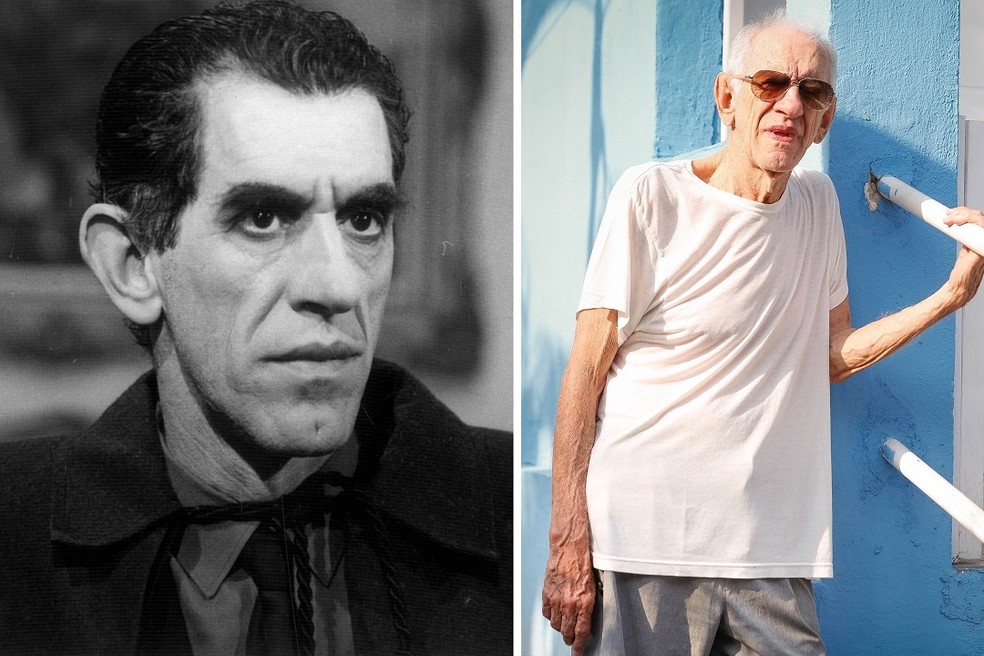 Rui RezRui Reznde, de 85 anos ficou famoso por interpretar o personagem que virava lobisomem em “Roque Santeiro” — Foto: Arquivo e Roberto Moreyra - EXTRA