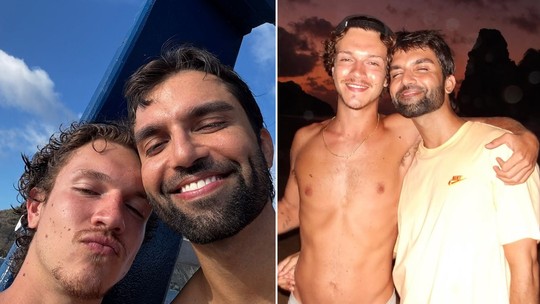 Silva celebra início de ano em Noronha ao lado do namorado, Samuel Emery