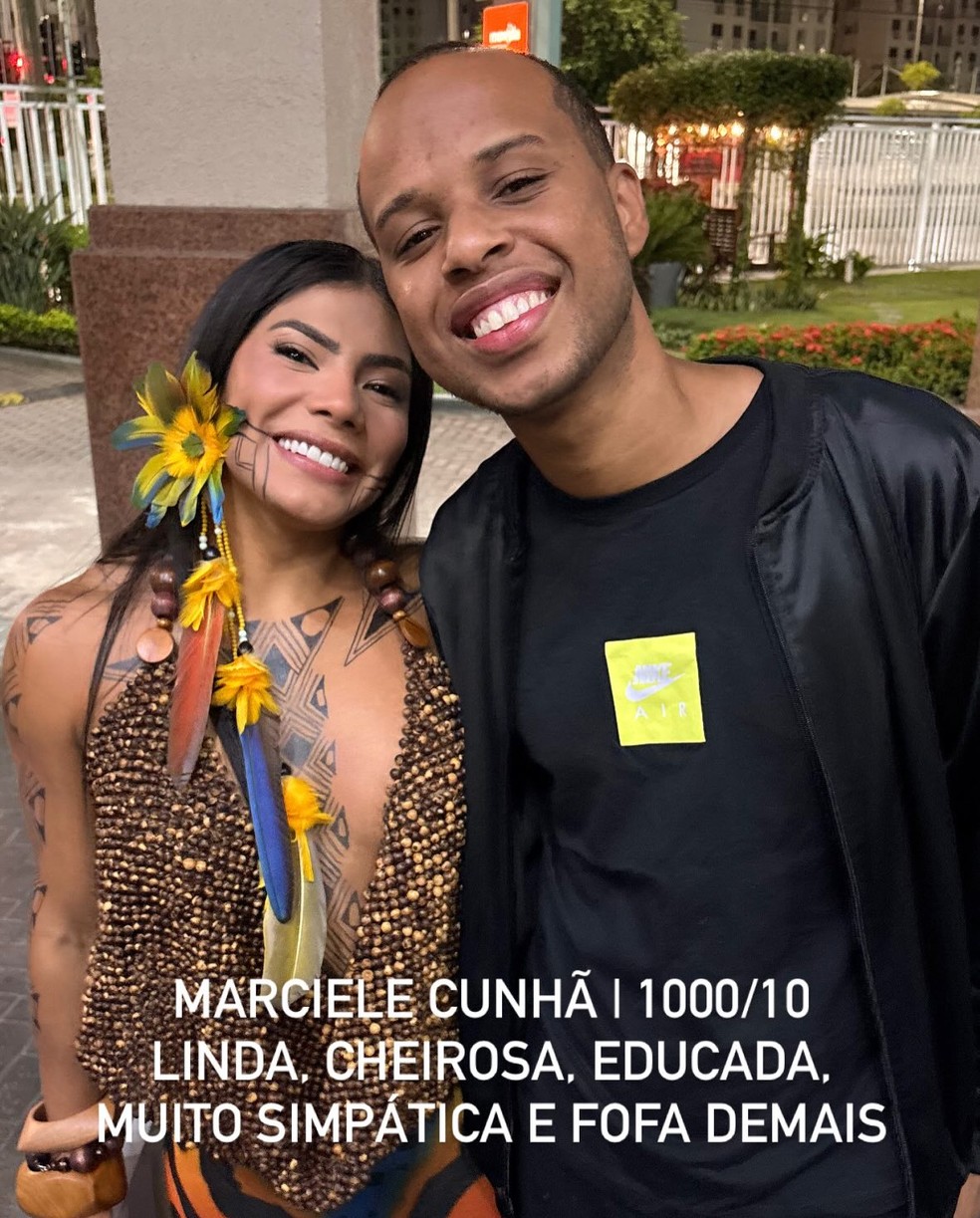 Fã viraliza ao dar notas para simpatia de ex-BBBs após encontro — Foto: reprodução/ instagram