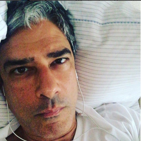 William Bonner após realizar cirurgia de retirada da vesícula em 2015 — Foto: Reprodução/Instagram