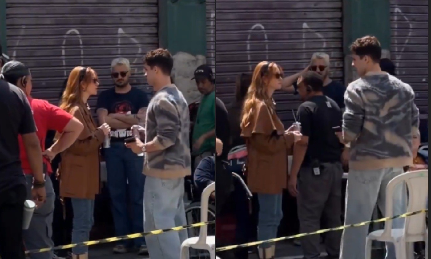 Marina Ruy Barbosa e João Guilherme gravam cenas de novo filme no Brás, em São Paulo