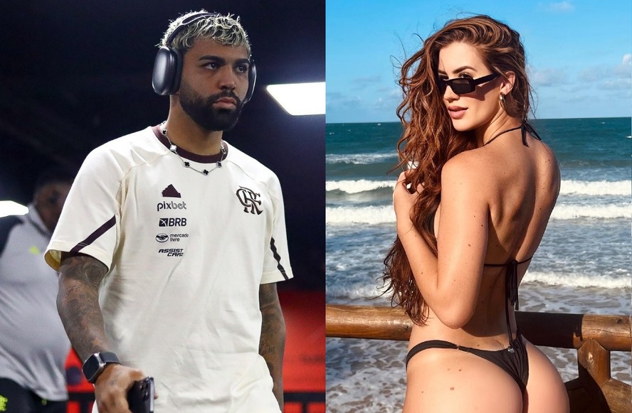 Gabigol e a modelo Thaisa Carvalho