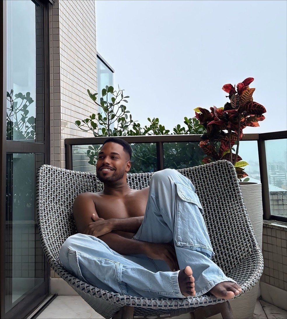 Jordan Dafner na cobertura onde vive com o presidente do Bahia em Salvador — Foto: rep/  instagram