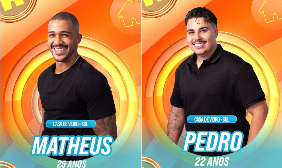 Enquete 'BBB 26': Matheus ou Pedro? Quem você quer que entre na Casa de Vidro Sul? Vote! — Foto: Rede Globo/divulgação