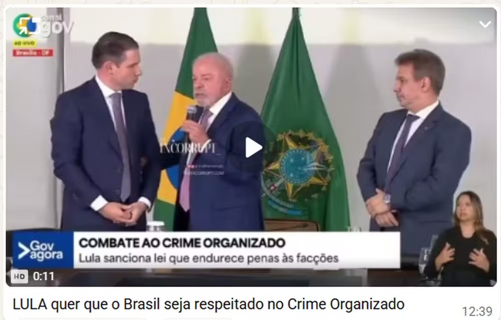Canal "Tropa do Flávio" compartilhou video tirado fora de contexto — Foto: Reprodução