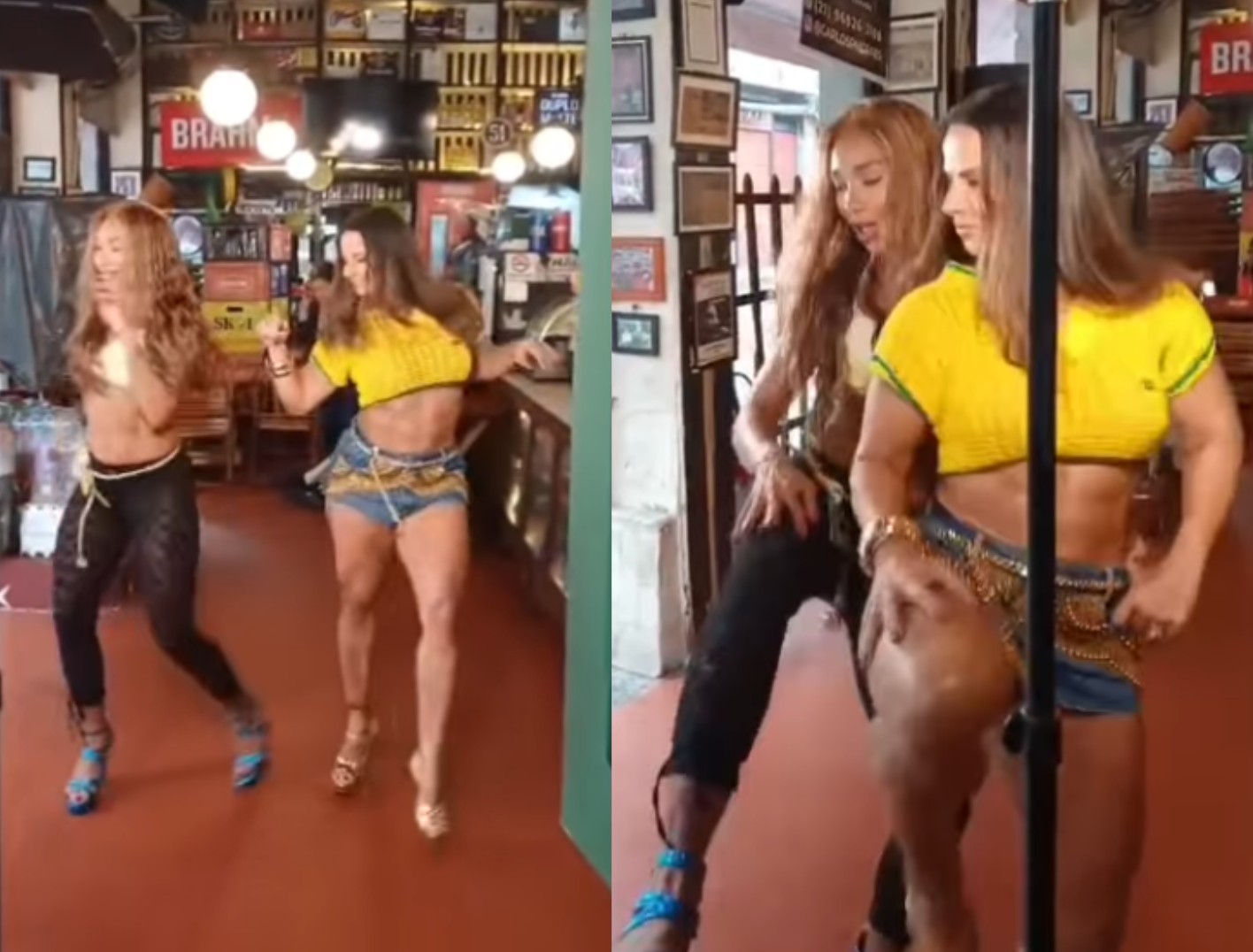 Vem dança! Viviane Araújo e Aline Maia gravam coreografia no centenário Armazém Senado no Rio