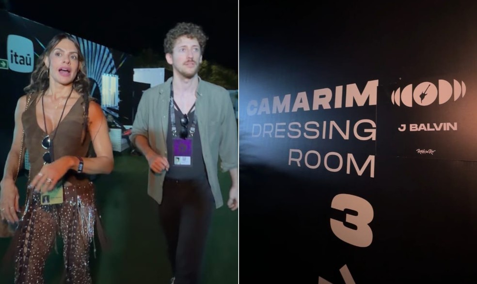 Primeira-dama abre área exclusiva dos camarins dos artistas no Rock in Rio — Foto: Gabriel Farhat e Leonardo Ribeiro