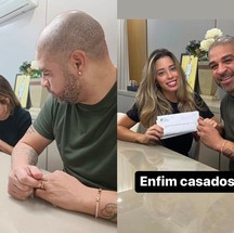 Micaela Mesquita e Adriano Imperador — Foto: Reprodução/Instagram