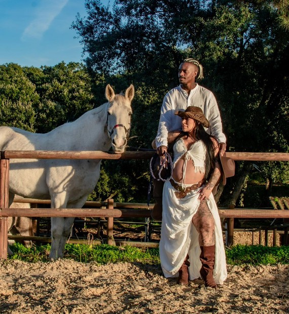 Grávidos e no clima country: Adriana Muller e Lincoln Henrique celebram a reta final da gestação em ensaio temático