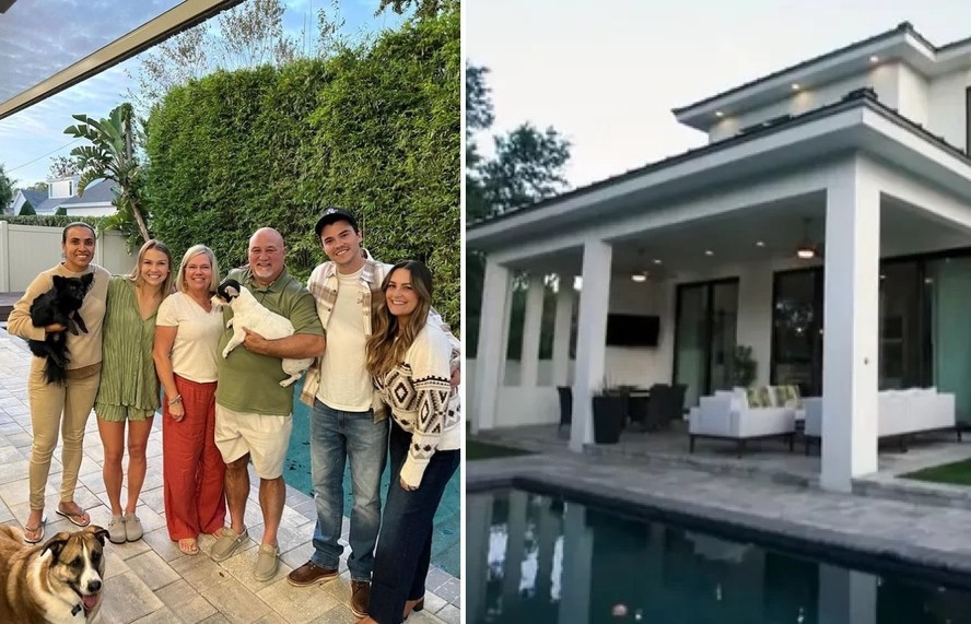 Marta recebe família da namorada nos EUA