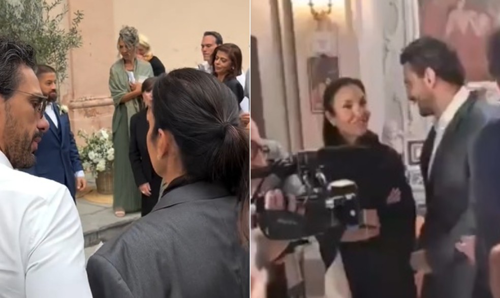 Ivete Sangalo com Tiago Maia em casamento de amigos na Itália — Foto: Reprodução/Instagram