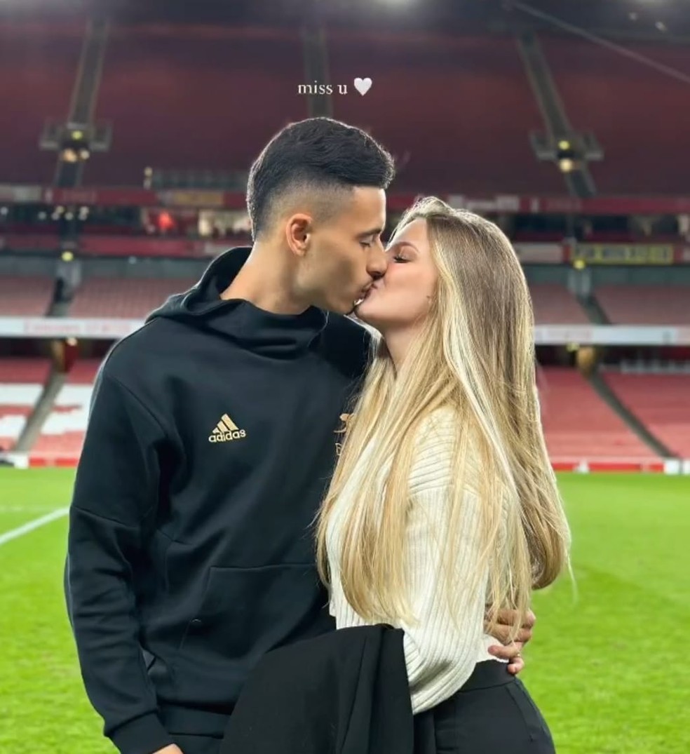 Gabriel Martinelli e Isabella Rousso   Foto:  rep instagram