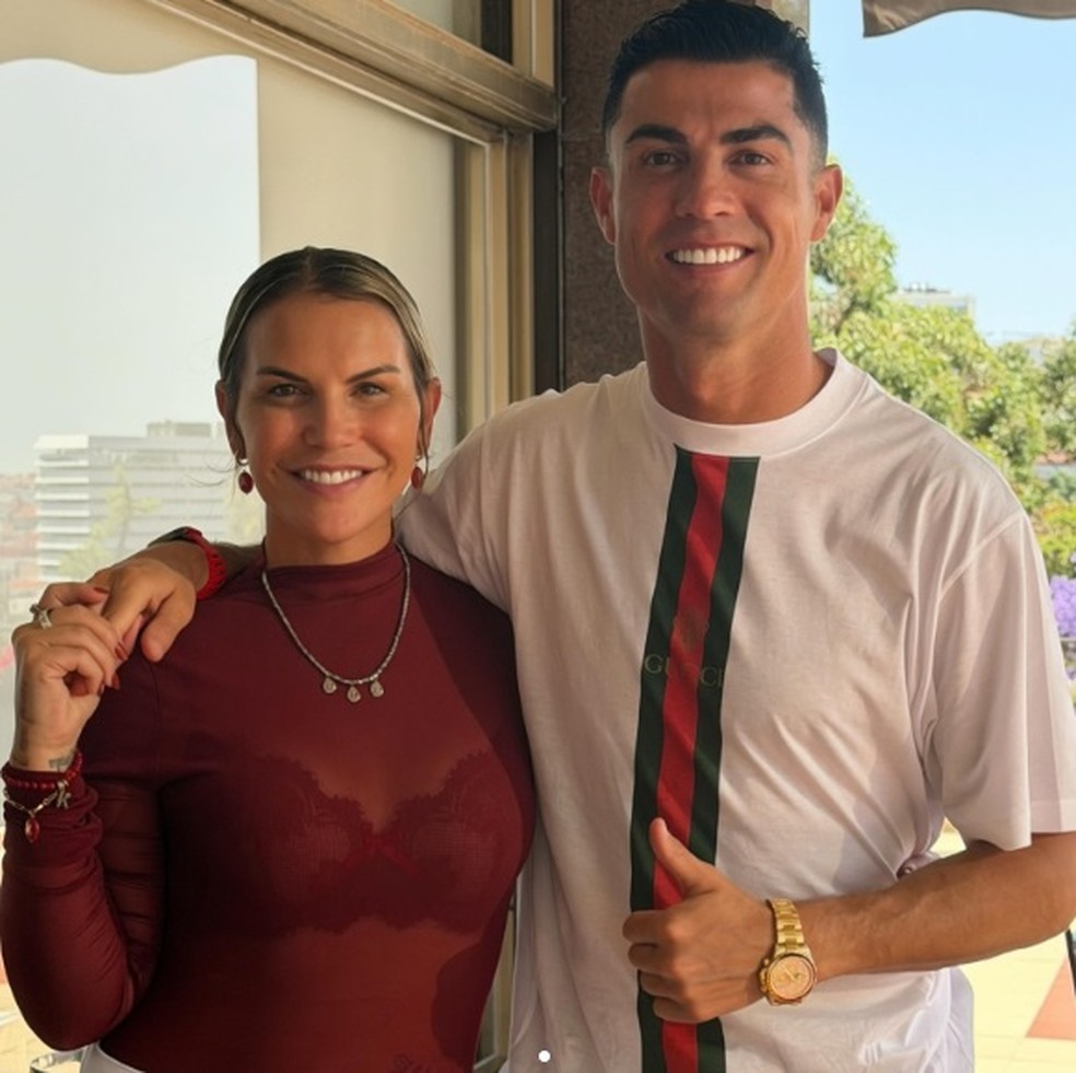 Kátia Aveiro e Cristiano Ronaldo são irmãos — Foto: Reprodução/Instagram