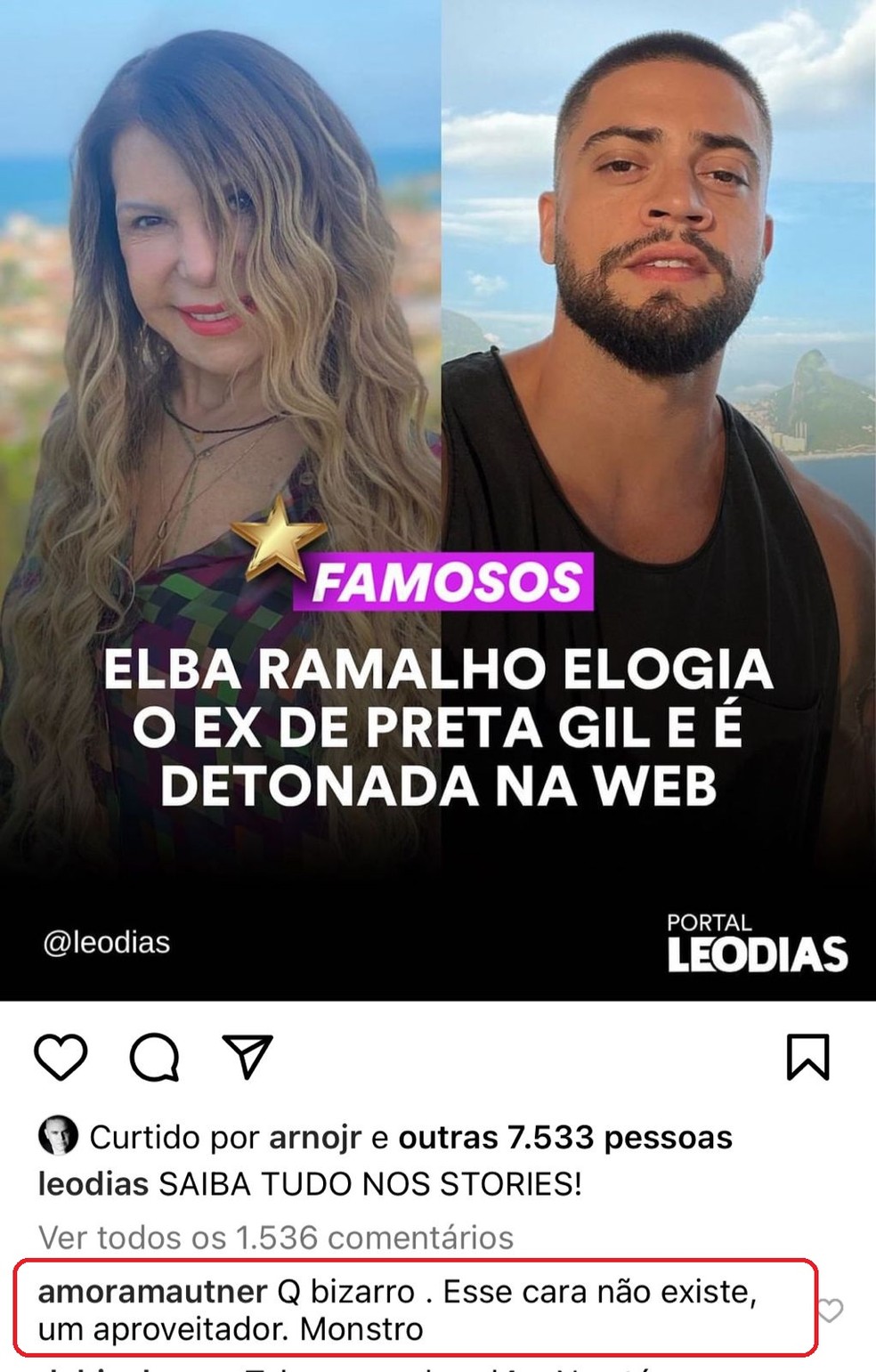 Amora Mautner detona Rodrigo Godoy, ex de Preta Gil na web — Foto: Instagram