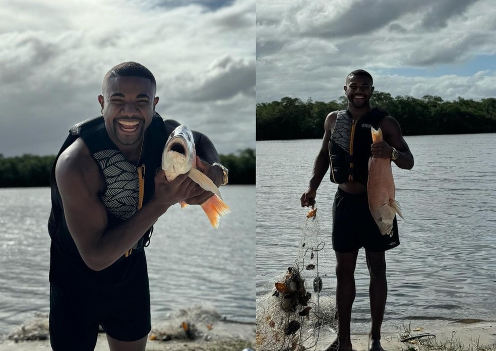 Campeão do 'BBB 24', Davi posta em dia de pescaria — Foto: Reprodução/Instagram