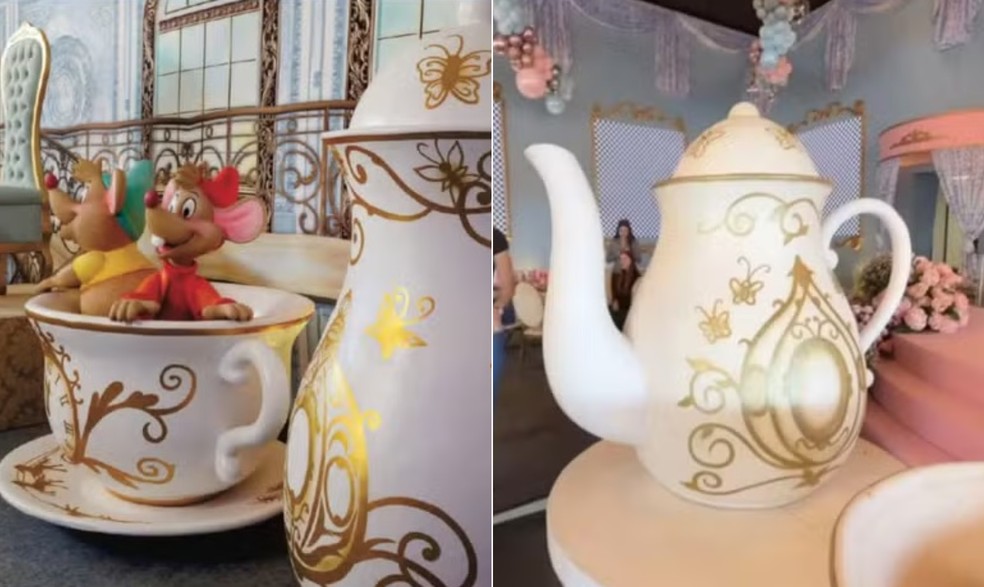 Decoração da Andréa Guimarães x Decoração de Cristal e Tana Lobo — Foto: Reprodução/Instagram