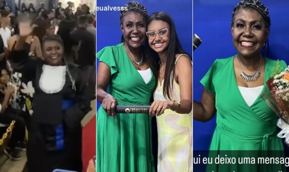 M&atilde;e de ex-BBB Jessi se forma na escola aos 52 anos &mdash; Foto: Reprodu&ccedil;&atilde;o/Instagram