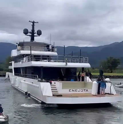 Iate de R$ 120 milh&otilde;es de Neymar chega em Angra dos Reis &mdash; Foto: Reprodu&ccedil;&atilde;o/Instagram